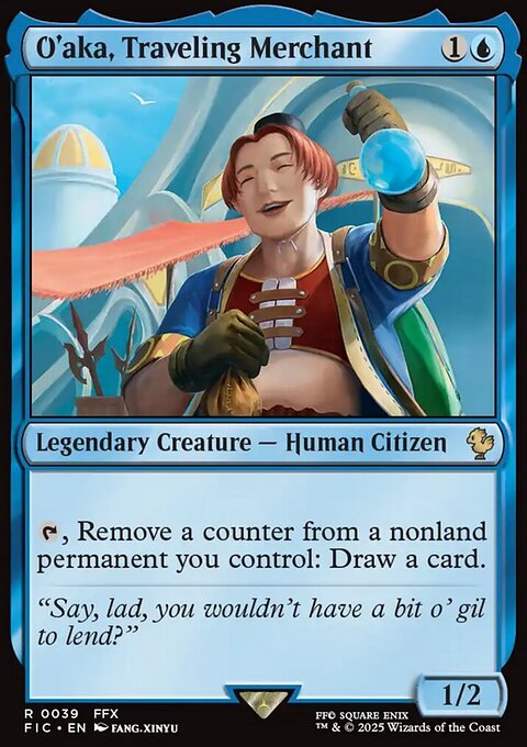 O'aka, Traveling Merchant, Final Fantasy Commander #39, Magic: The Gathering card