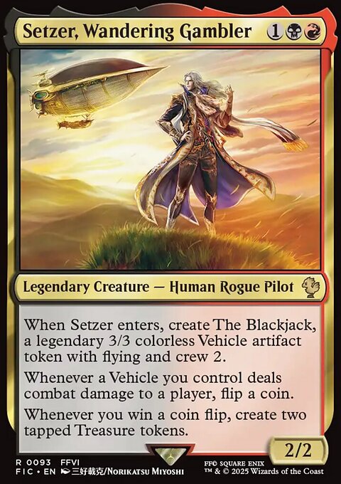 Setzer, Wandering Gambler, Final Fantasy Commander #93, Magic: The Gathering card