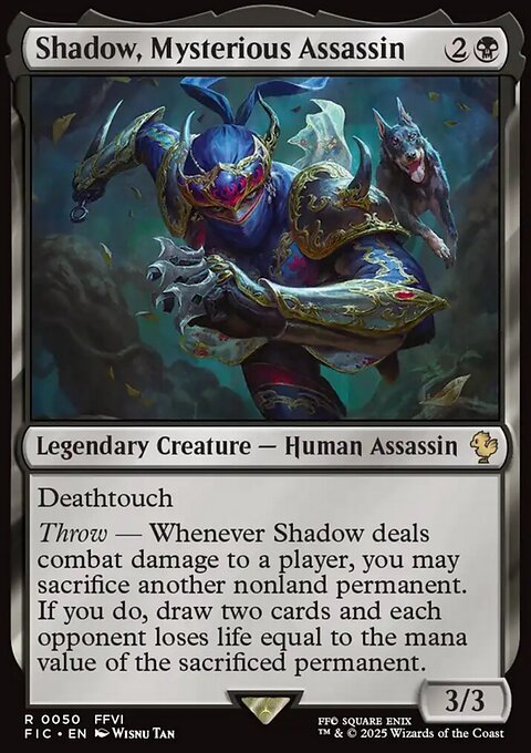 Shadow, Mysterious Assassin, Final Fantasy Commander #50, Magic: The Gathering card