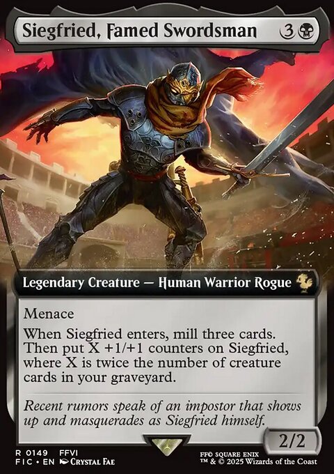 Siegfried, Famed Swordsman, Final Fantasy Commander #149, Magic: The Gathering card