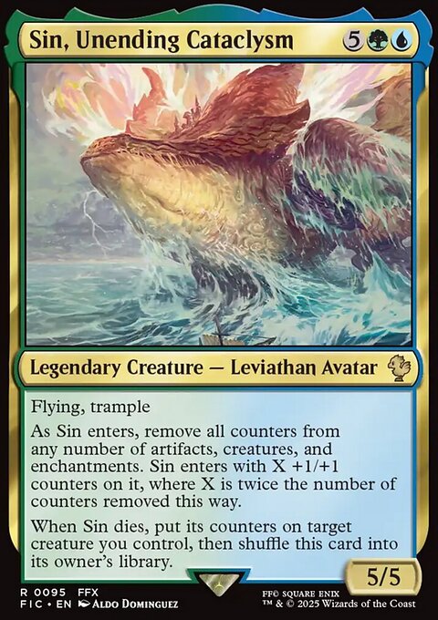 Sin, Unending Cataclysm, Final Fantasy Commander #95, Magic: The Gathering card