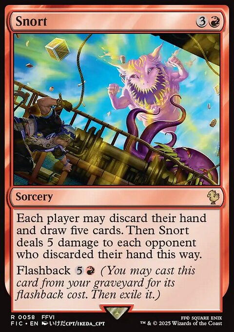 Snort, Final Fantasy Commander #58, Magic: The Gathering card