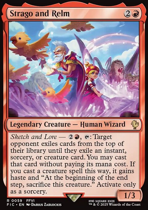 Strago and Relm, Final Fantasy Commander #59, Magic: The Gathering card