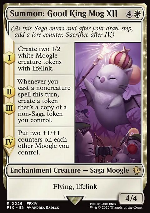 Summon: Good King Mog XII, Final Fantasy Commander #26, Magic: The Gathering card