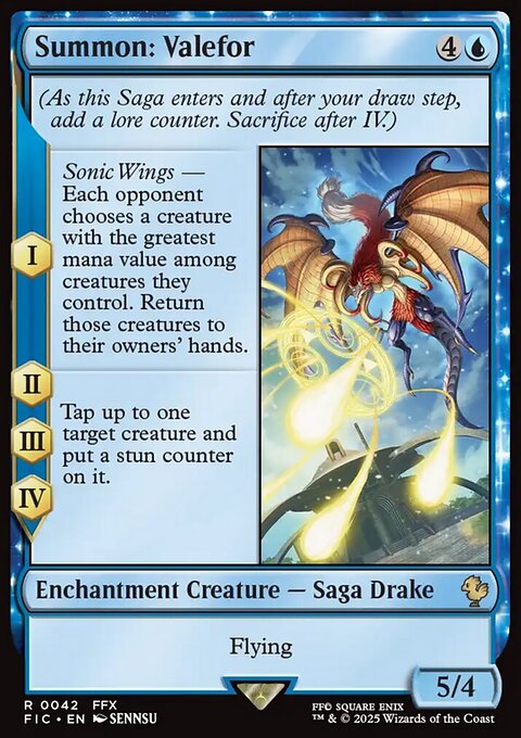 Summon: Valefor, Final Fantasy Commander #42, Magic: The Gathering card