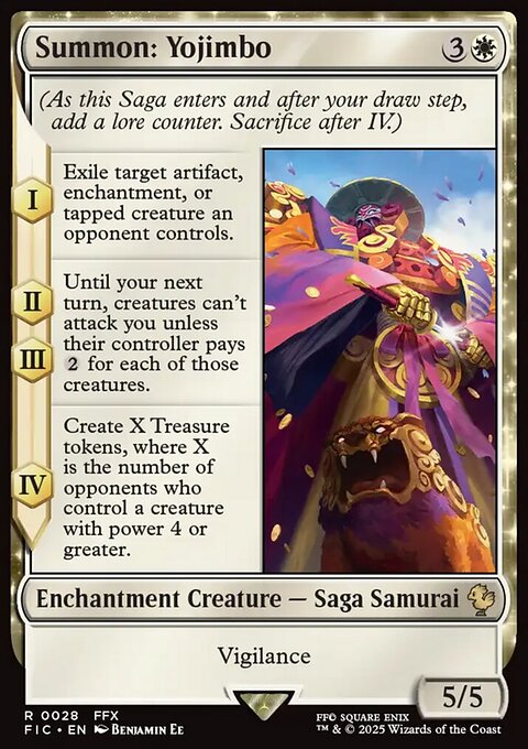 Summon: Yojimbo, Final Fantasy Commander #28, Magic: The Gathering card