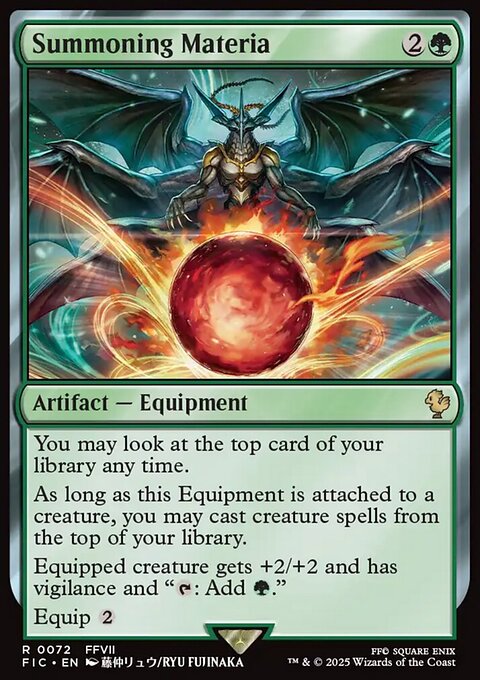 Summoning Materia, Final Fantasy Commander #72, Magic: The Gathering card