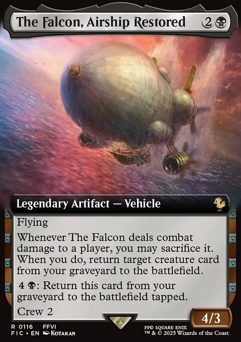 The Falcon, Airship Restored, Final Fantasy Commander #116, Magic: The Gathering card