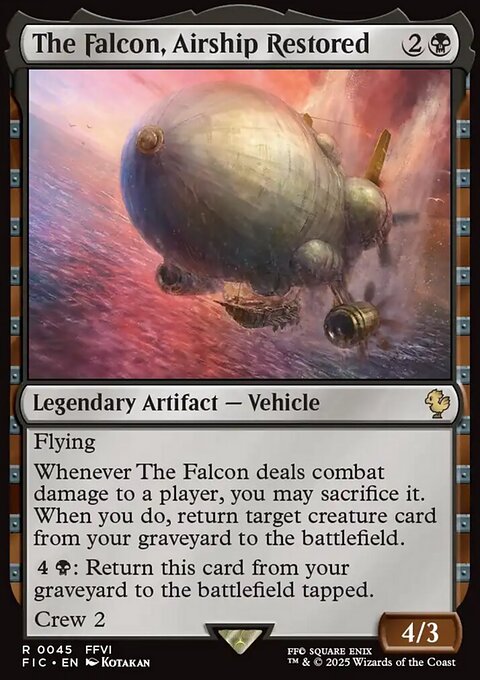 The Falcon, Airship Restored, Final Fantasy Commander #45, Magic: The Gathering card