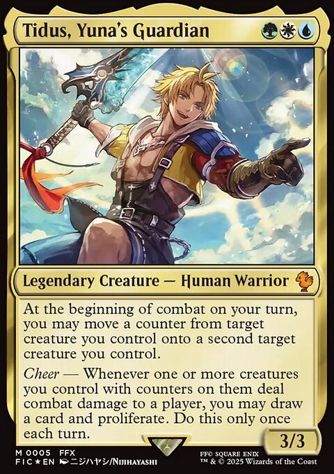 Tidus, Yuna's Guardian, Final Fantasy Commander #5, Magic: The Gathering card