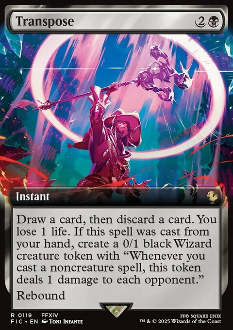 Transpose, Final Fantasy Commander #119, Magic: The Gathering card