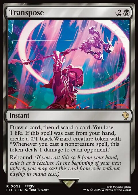 Transpose, Final Fantasy Commander #52, Magic: The Gathering card