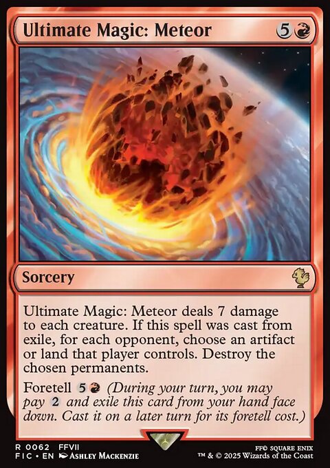 Ultimate Magic: Meteor, Final Fantasy Commander #62, Magic: The Gathering card