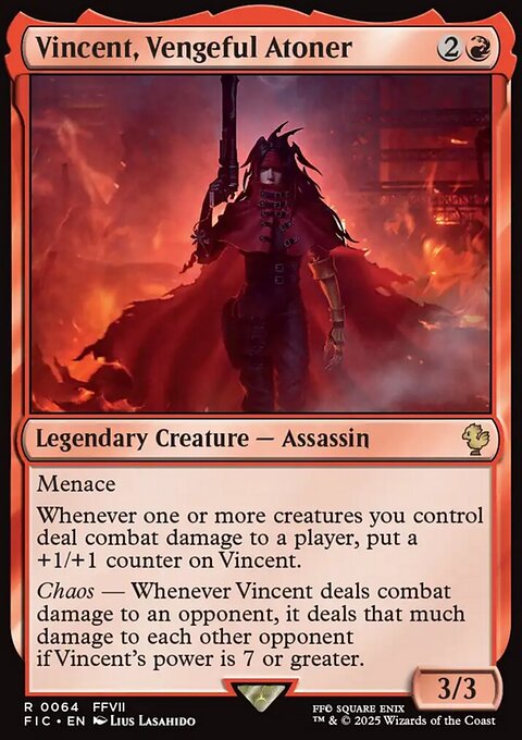 Vincent, Vengeful Atoner, Final Fantasy Commander #64, Magic: The Gathering card