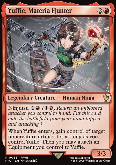 Yuffie, Materia Hunter, Final Fantasy Commander #65, Magic: The Gathering card