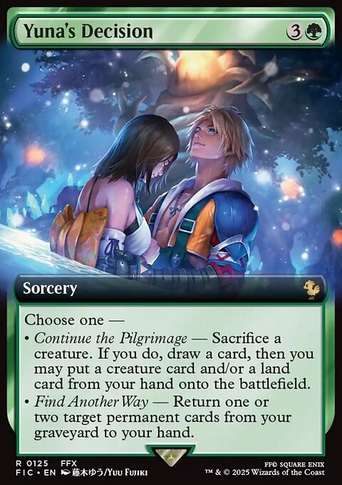 Yuna's Decision, Final Fantasy Commander #125, Magic: The Gathering card