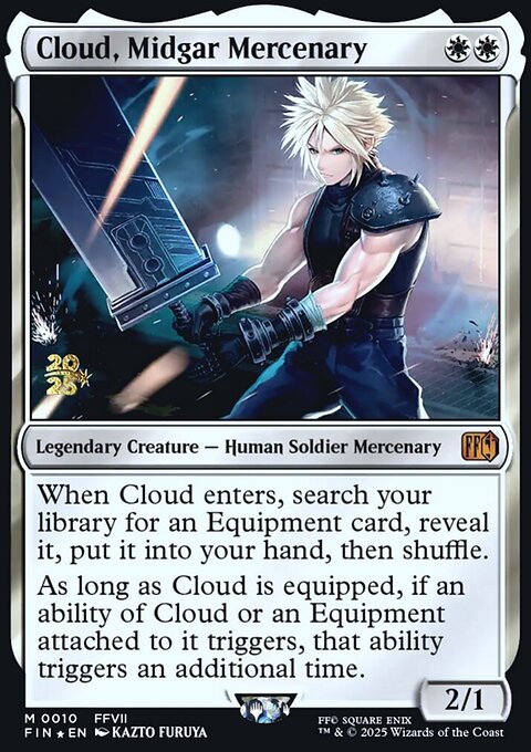 Cloud, Midgar Mercenary, Final Fantasy Promos #10s, Magic: The Gathering card