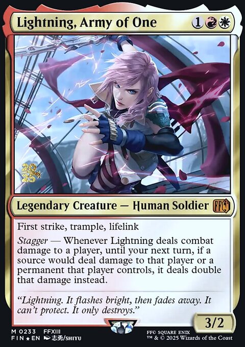 Lightning, Army of One, Final Fantasy Promos #233s, Magic: The Gathering card