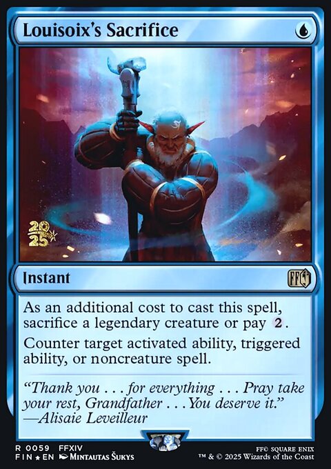 Louisoix's Sacrifice, Final Fantasy Promos #59s, Magic: The Gathering card