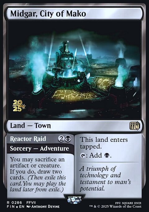 Midgar, City of Mako // Reactor Raid, Final Fantasy Promos #286s, Magic: The Gathering card
