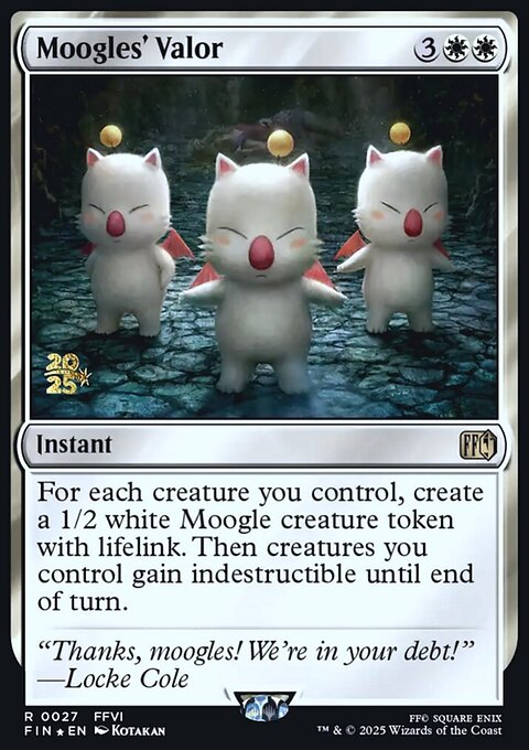 Moogles' Valor, Final Fantasy Promos #27s, Magic: The Gathering card