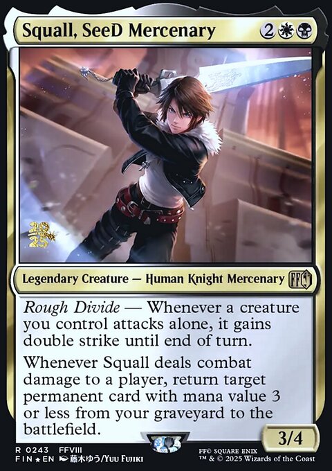 Squall, SeeD Mercenary, Final Fantasy Promos #243s, Magic: The Gathering card