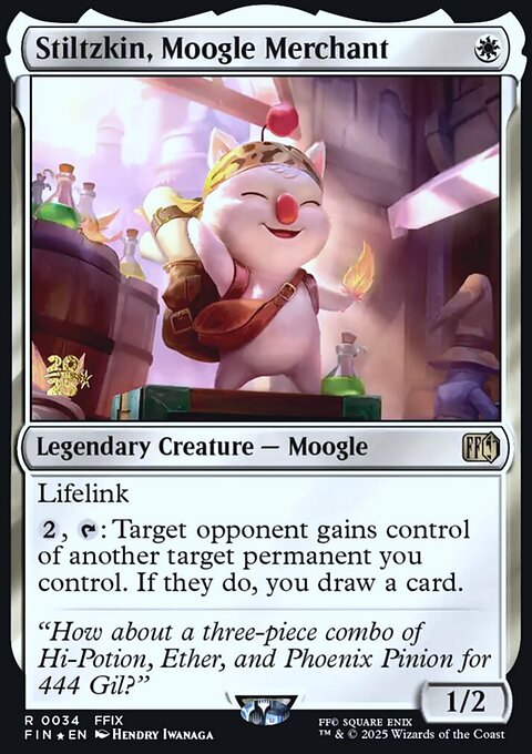 Stiltzkin, Moogle Merchant, Final Fantasy Promos #34s, Magic: The Gathering card