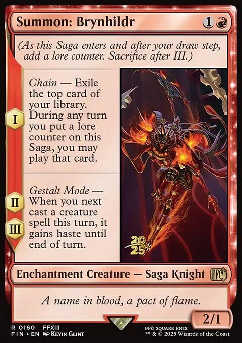 Summon: Brynhildr, Final Fantasy Promos #160s, Magic: The Gathering card