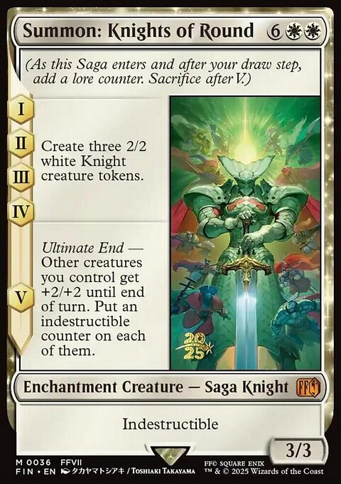 Summon: Knights of Round, Final Fantasy Promos #36s, Magic: The Gathering card