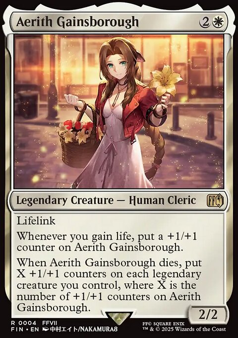 Aerith Gainsborough, Final Fantasy #4, Magic: The Gathering card