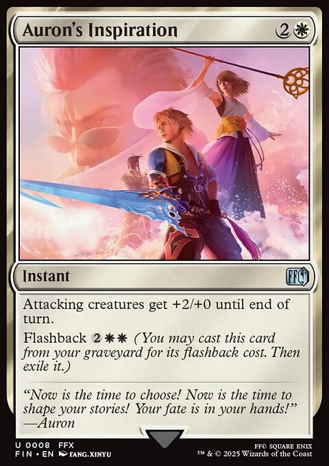 Auron's Inspiration, Final Fantasy #8, Magic: The Gathering card