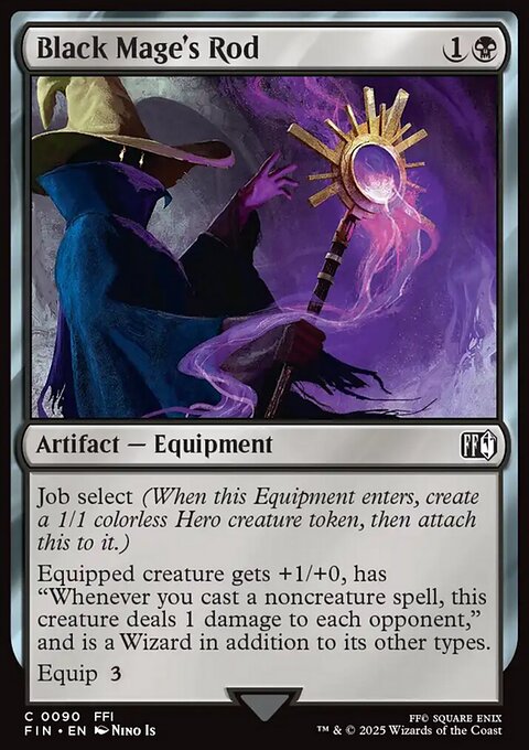 Black Mage's Rod, Final Fantasy #90, Magic: The Gathering card