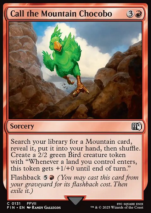 Call the Mountain Chocobo, Final Fantasy #131, Magic: The Gathering card