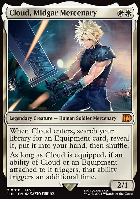 Cloud, Midgar Mercenary, Final Fantasy #10, Magic: The Gathering card
