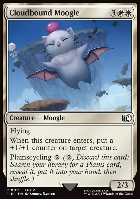 Cloudbound Moogle, Final Fantasy #11, Magic: The Gathering card