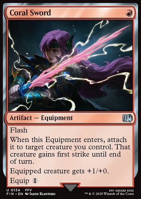 Coral Sword, Final Fantasy #134, Magic: The Gathering card