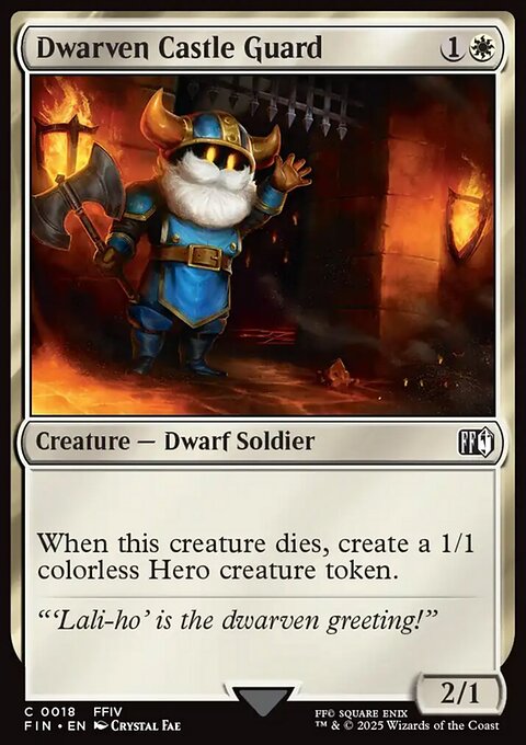 Dwarven Castle Guard, Final Fantasy #18, Magic: The Gathering card