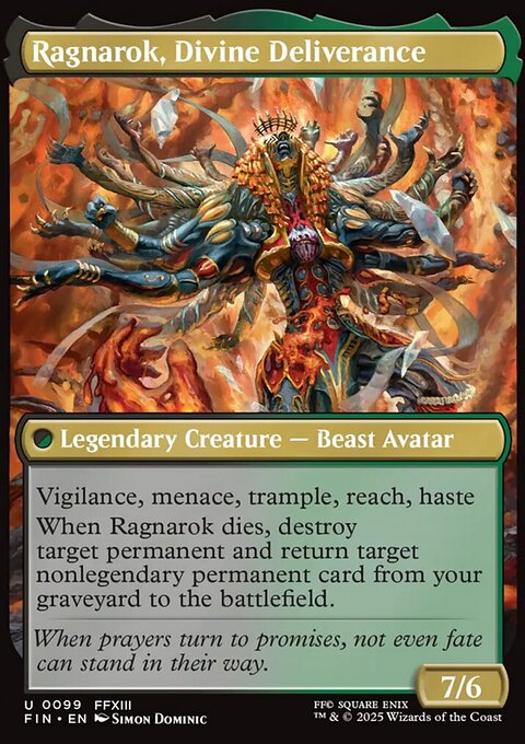 Ragnarok, Divine Deliverance, Final Fantasy #99b, Magic: The Gathering card
