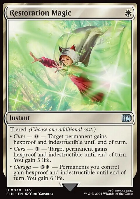 Restoration Magic, Final Fantasy #30, Magic: The Gathering card