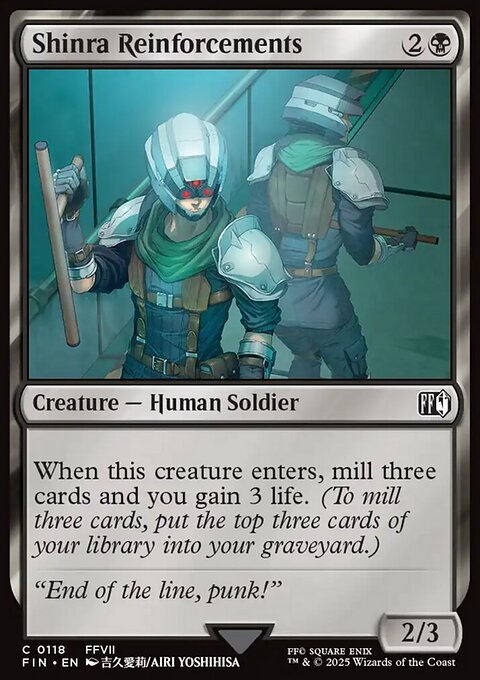 Shinra Reinforcements, Final Fantasy #118, Magic: The Gathering card