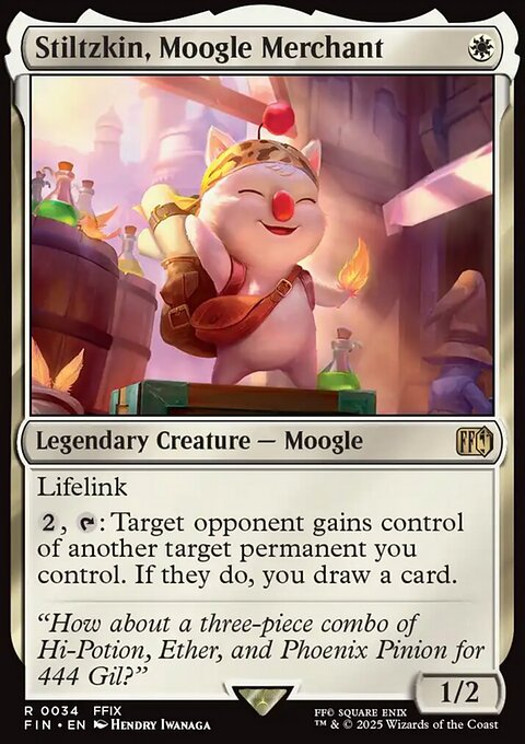 Stiltzkin, Moogle Merchant, Final Fantasy #34, Magic: The Gathering card