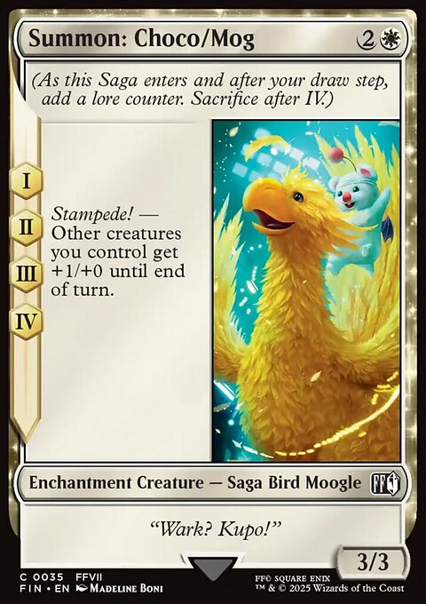 Summon: Choco/Mog, Final Fantasy #35, Magic: The Gathering card