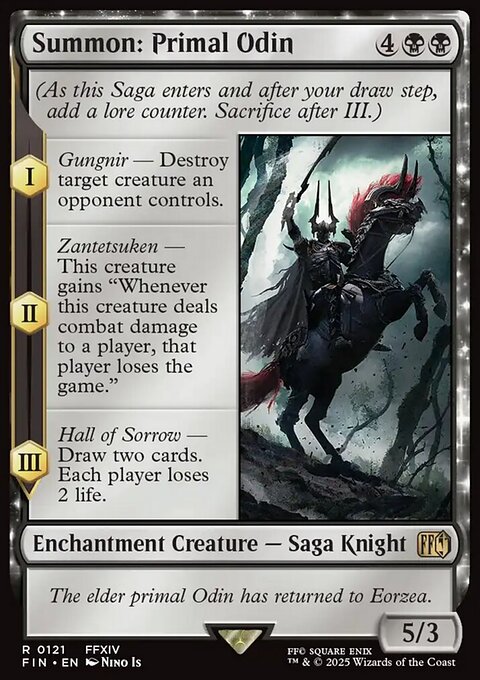 Summon: Primal Odin, Final Fantasy #121, Magic: The Gathering card