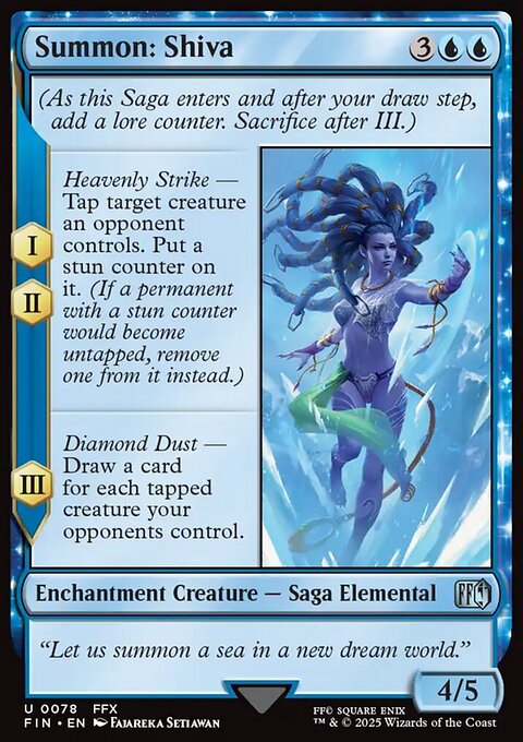 Summon: Shiva, Final Fantasy #78, Magic: The Gathering card