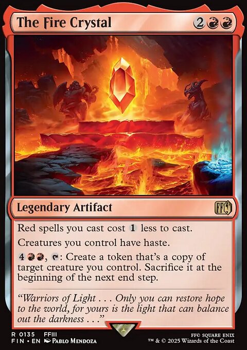 The Fire Crystal, Final Fantasy #135, Magic: The Gathering card