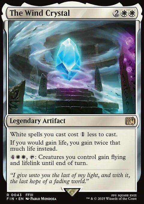 The Wind Crystal, Final Fantasy #43, Magic: The Gathering card