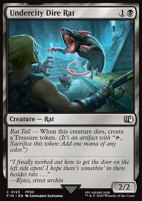 Undercity Dire Rat, Final Fantasy #123, Magic: The Gathering card