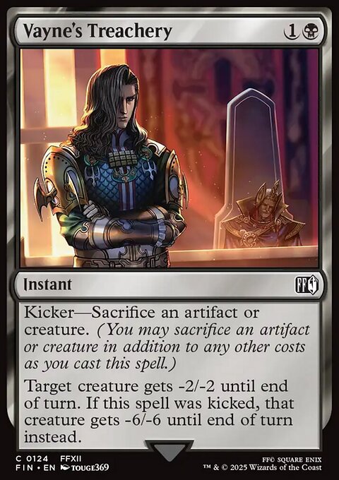 Vayne's Treachery, Final Fantasy #124, Magic: The Gathering card