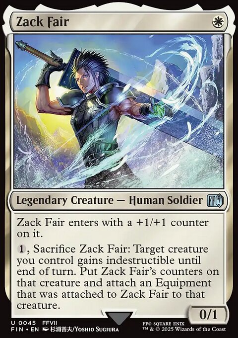 Zack Fair, Final Fantasy #45, Magic: The Gathering card