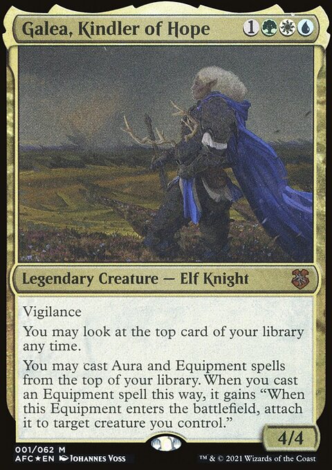 Galea, Kindler of Hope, Forgotten Realms Commander Display Commanders #1, Magic: The Gathering card